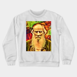 Leo Tolstoy Snow Portrait | Leo Tolstoy Artwork 9 Crewneck Sweatshirt